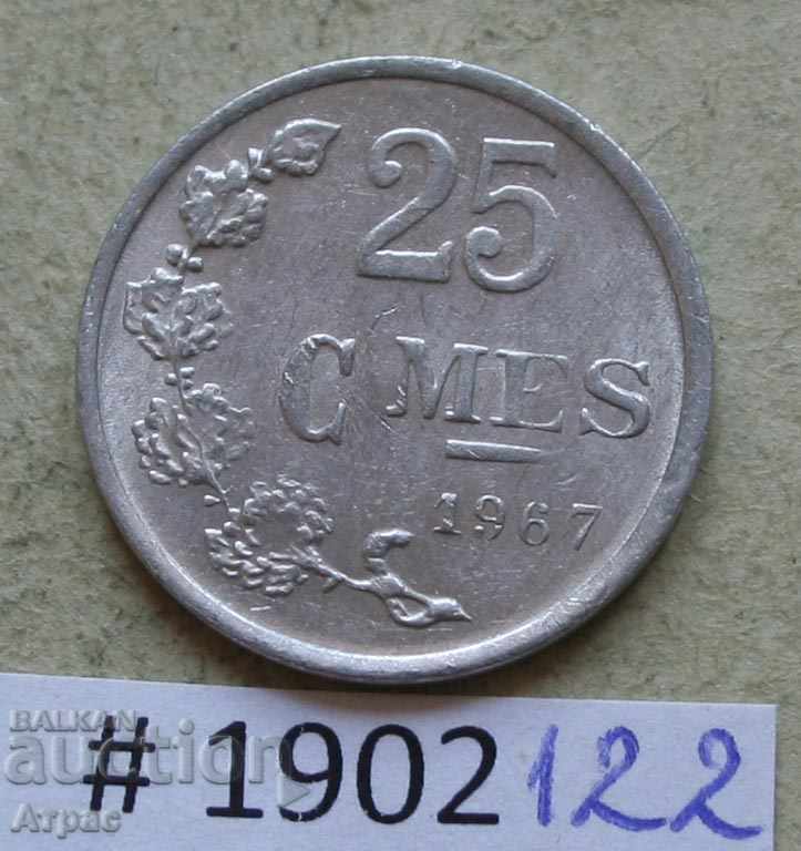 25 centimeters 1967 Luxembourg