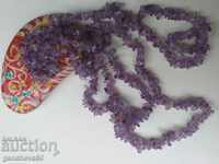 Natural Amethyst, spectacular necklace, chain.