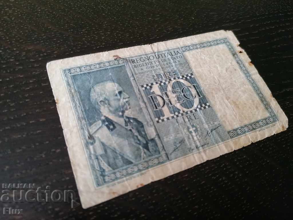 Банкнота - Италия - 10 лири | 1935г.