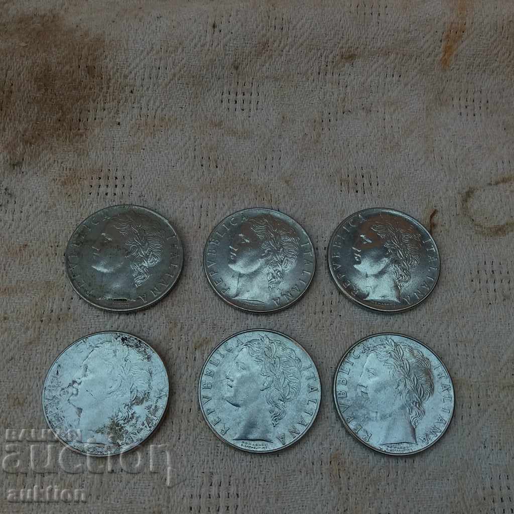 COLLECTION OF 6 PIECES PER 100 PIECES ITALY DIFFERENT YEARS - 6 COLLECTION OF 6 PIECES PER 100 PIECES ITALY DIFFERENT YEARS - 6