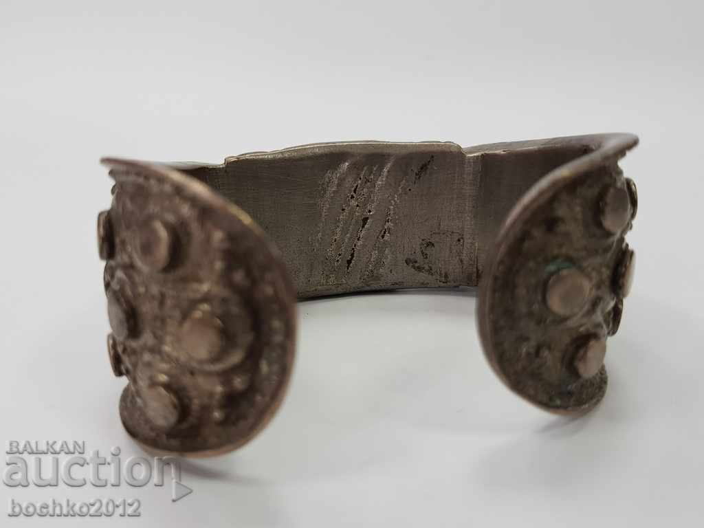 Συλλεκτικό βουλγάρικο αναγεννησιακό ασημένιο βραχιόλι σφεντόνας - 5