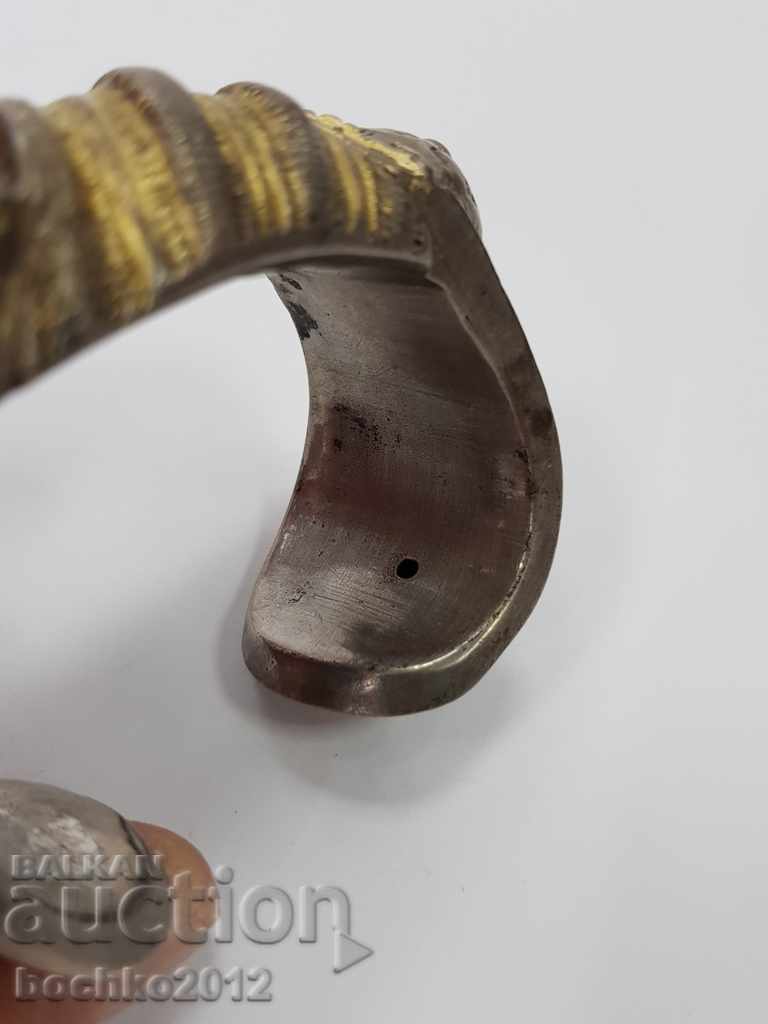 Συλλεκτικό βουλγάρικο αναγεννησιακό ασημένιο βραχιόλι σφεντόνας - 6