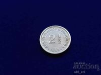 Монета - 2 1/2 стотинки 1888 г.
