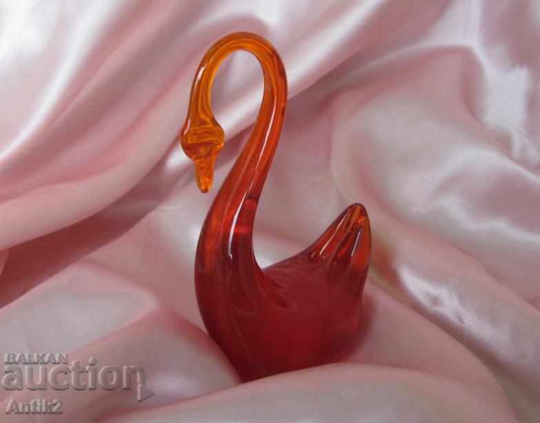Old Crystal Potassium Glass Figurine-Swan with price 30.00 BGN | € 15.34 Old Crystal Potassium Glass Figurine-Swan with price 30.00 BGN | € 15.34