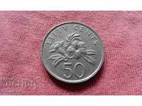 50 цента 1987 г. Сингапур