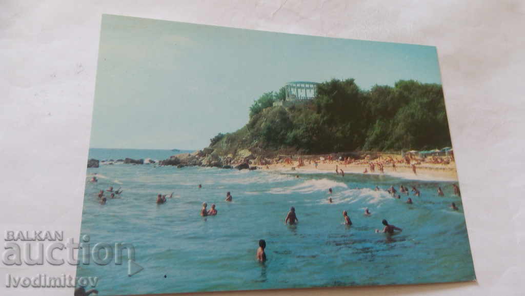 Пощенска картичка Дружба Плажът при сладкарница Албатрос