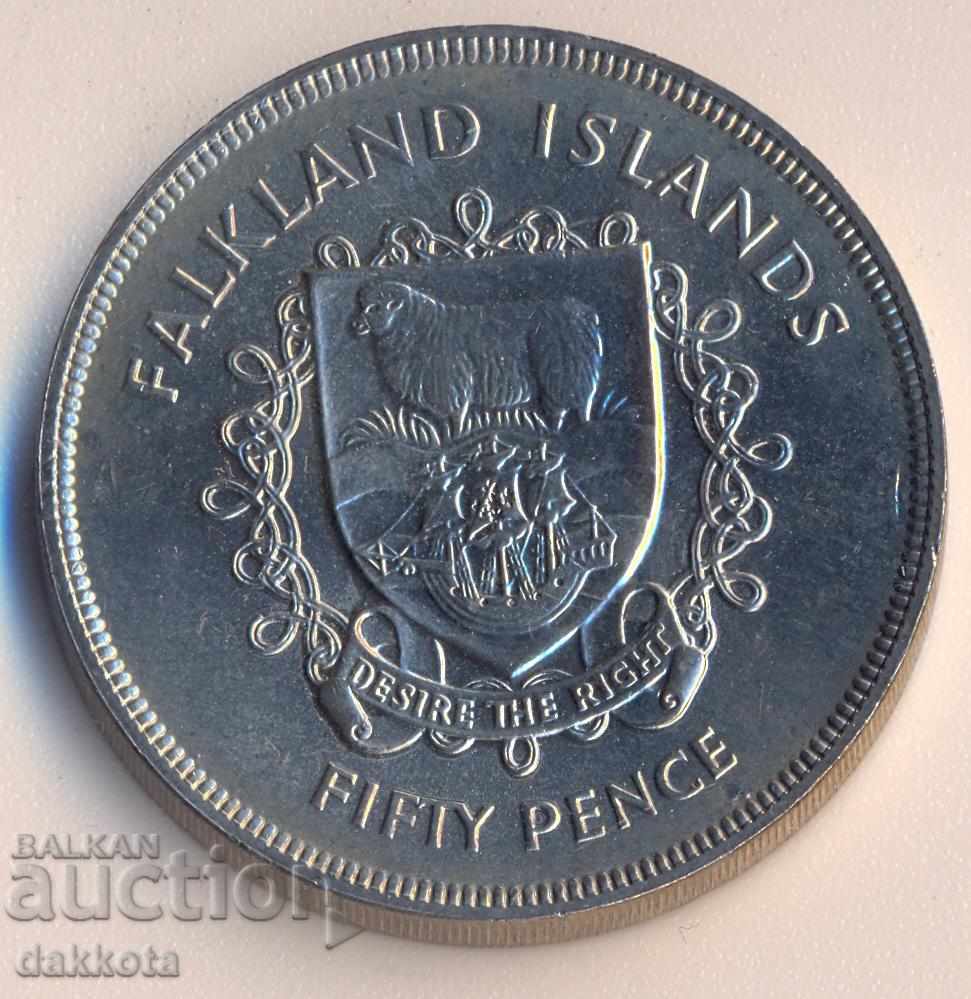 Falkland Islands 50 pence 1977