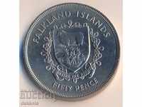 Фолкландски острови 50 пенса 1977 година