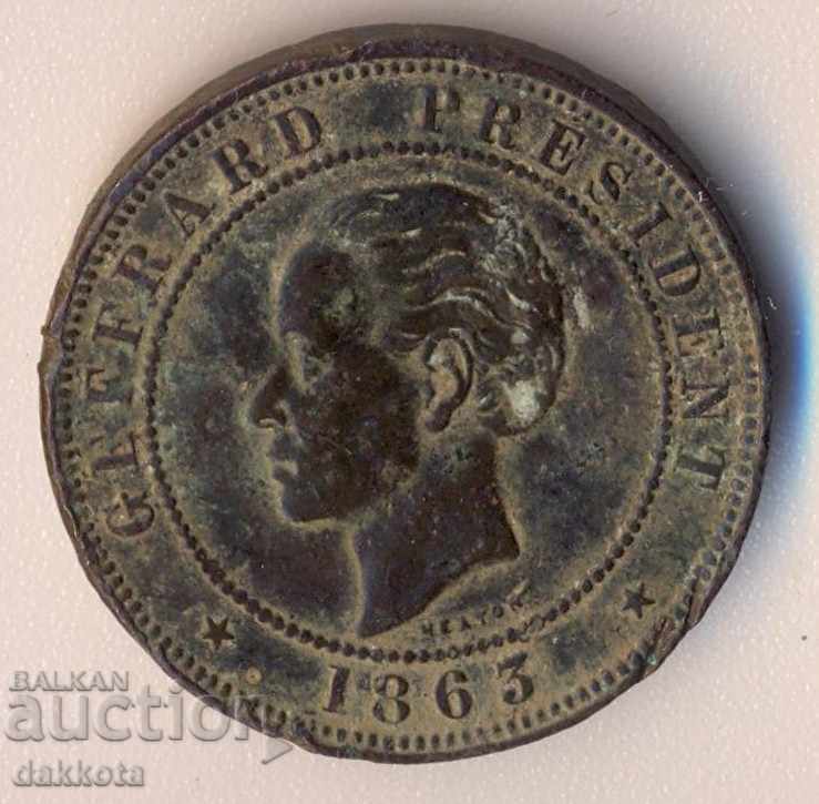 Haiti 20 centimeters 1863 year with price 30.00 BGN | € 15.34 Haiti 20 centimeters 1863 year with price 30.00 BGN | € 15.34