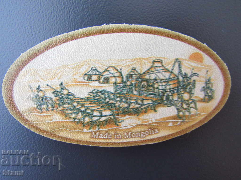 Genuine leather magnet from Mongolia-30 series