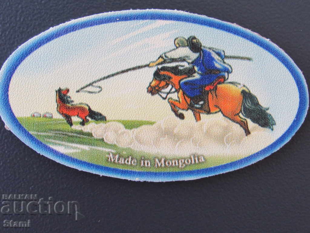 Auction  Genuine leather magnet from Mongolia-31 series