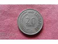 20 cents 1967 Singapore