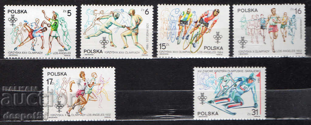1984. Polonia. Jocurile Olimpice de vară și de iarnă + Bloc.