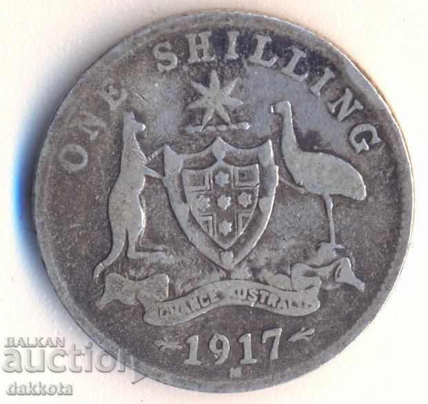 Australia shilling 1917, silver, 5,43 gr.