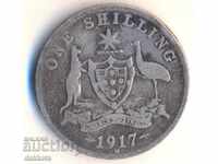 Australia shilling 1917, argint, 5,43 gr.