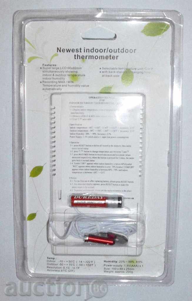 Auction THERMOMETER / HYDROMER EXTERNAL-INTERNAL TEMPERATURE Auction THERMOMETER / HYDROMER EXTERNAL-INTERNAL TEMPERATURE