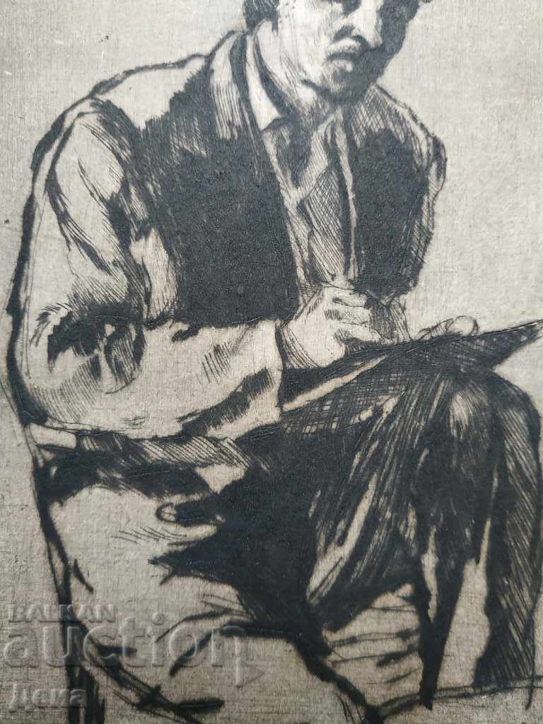 Стара ГРАВЮРА 1957г - 5
