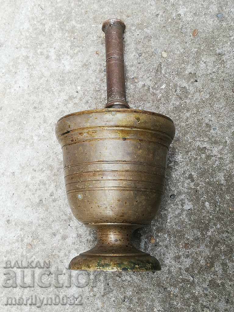 Παλιά χάλκινο γουδί με το γουδοχέρι, γουδί - 6 Παλιά χάλκινο γουδί με το γουδοχέρι, γουδί - 6