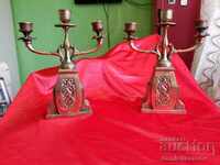 Set of Bronze Candlesticks Candlesticks