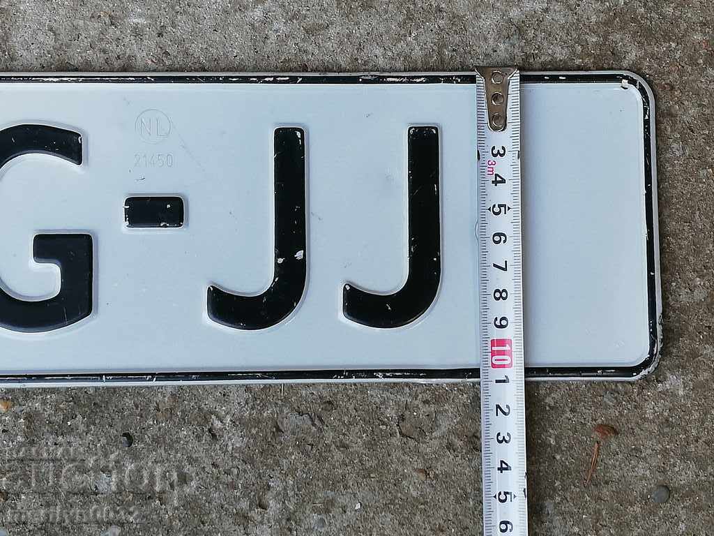 Delivery of Registration number, plate, plate Delivery of Registration number, plate, plate