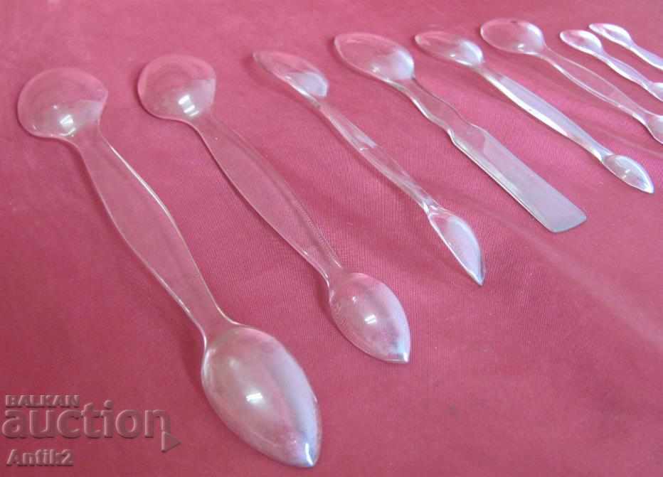 Set of Old Spacer Spoons 8 pieces - 5 Set of Old Spacer Spoons 8 pieces - 5