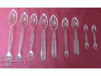 Set of Old Spatula Spoons 9 pieces
