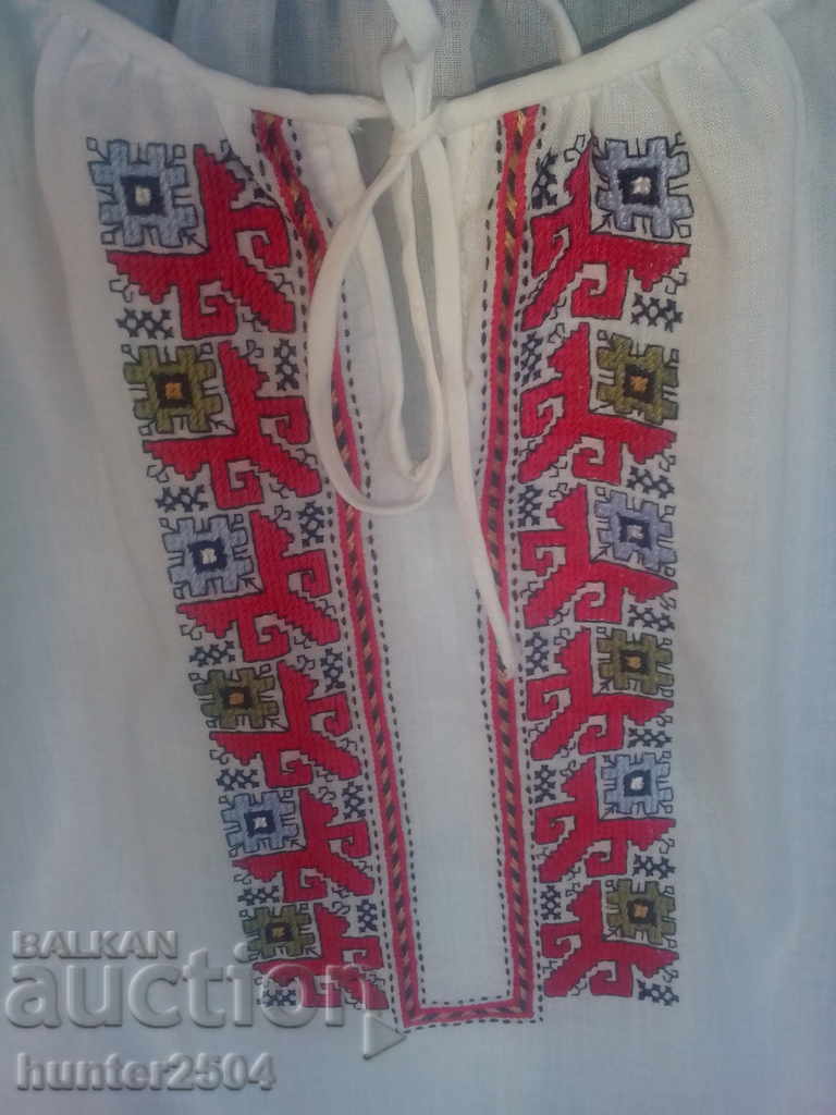 Women's shirt, cotton, hand-embroidered tapestry stitch. with price 44.95 BGN | € 22.98