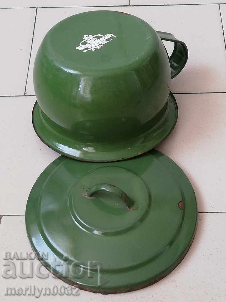 Enameled pot, pot, enameled pot, lid, NRB enamel - 5 Enameled pot, pot, enameled pot, lid, NRB enamel - 5