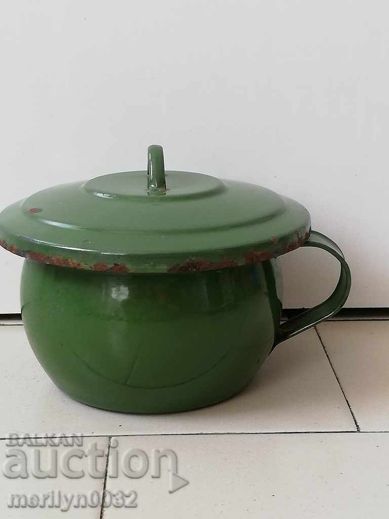 Enameled pot, pot, enameled pot, lid, NRB enamel Enameled pot, pot, enameled pot, lid, NRB enamel