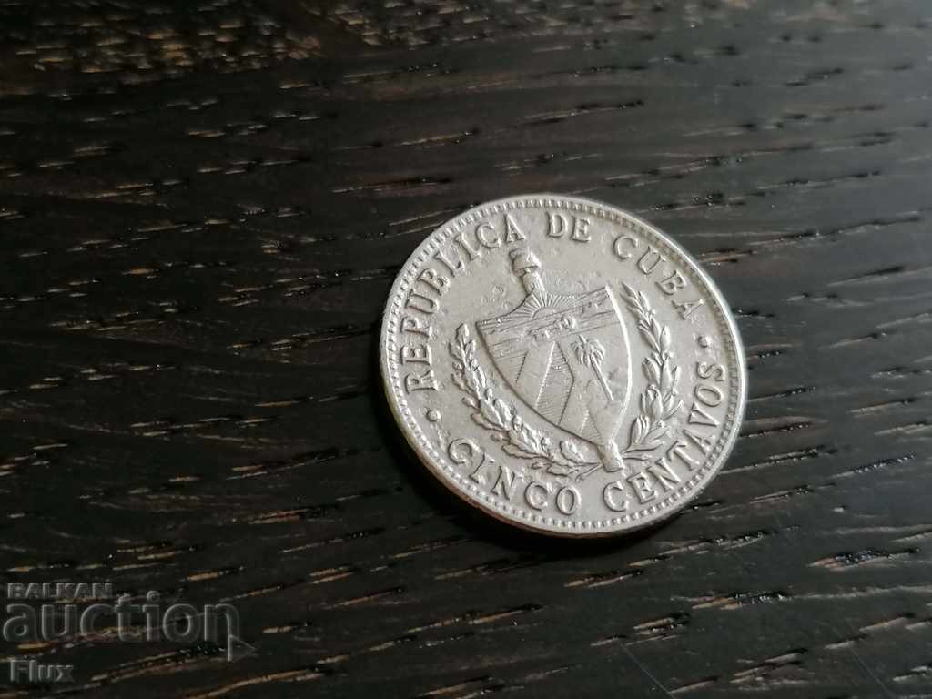 Coin - Cuba - 5 cents 1961 with price 1.00 BGN | € 0.51 Coin - Cuba - 5 cents 1961 with price 1.00 BGN | € 0.51