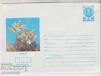 Пощенски плик с т знак 5 ст 1985 г ЦВЕТЯ ЕДЕЛВАЙС 2276