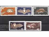 Чисти марки  WWF Фауна Защитени бозайници 1983 от България