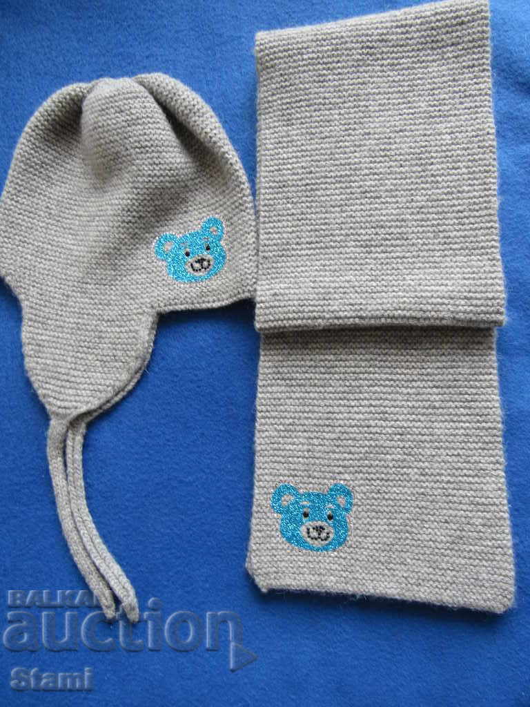 Gray children's shawl, 100% organic wool, Mongolia-9 - 5 Gray children's shawl, 100% organic wool, Mongolia-9 - 5