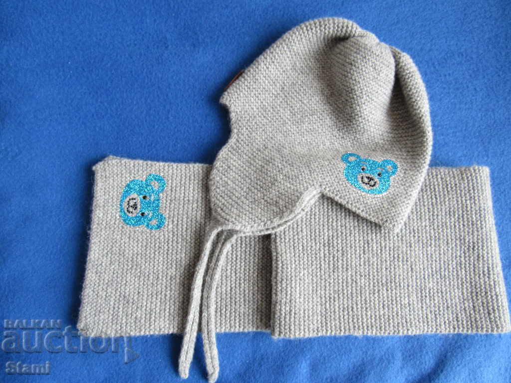 Gray children's shawl, 100% organic wool, Mongolia-9 - 6 Gray children's shawl, 100% organic wool, Mongolia-9 - 6