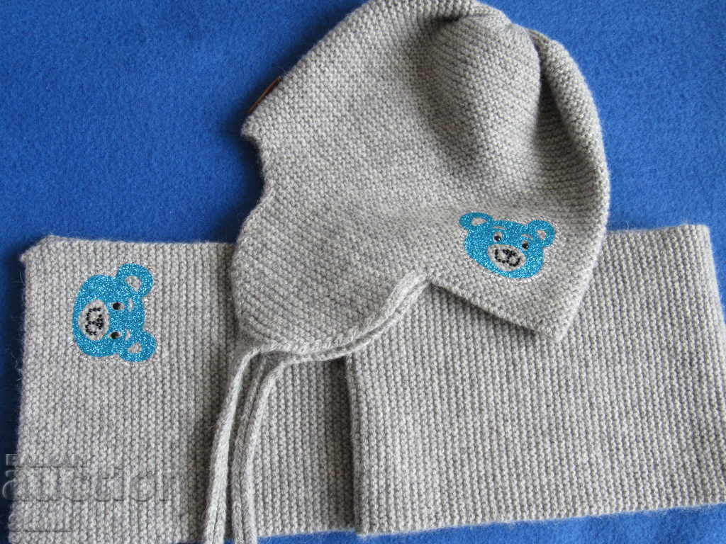 Gray children's shawl, 100% organic wool, Mongolia-9 - 7 Gray children's shawl, 100% organic wool, Mongolia-9 - 7