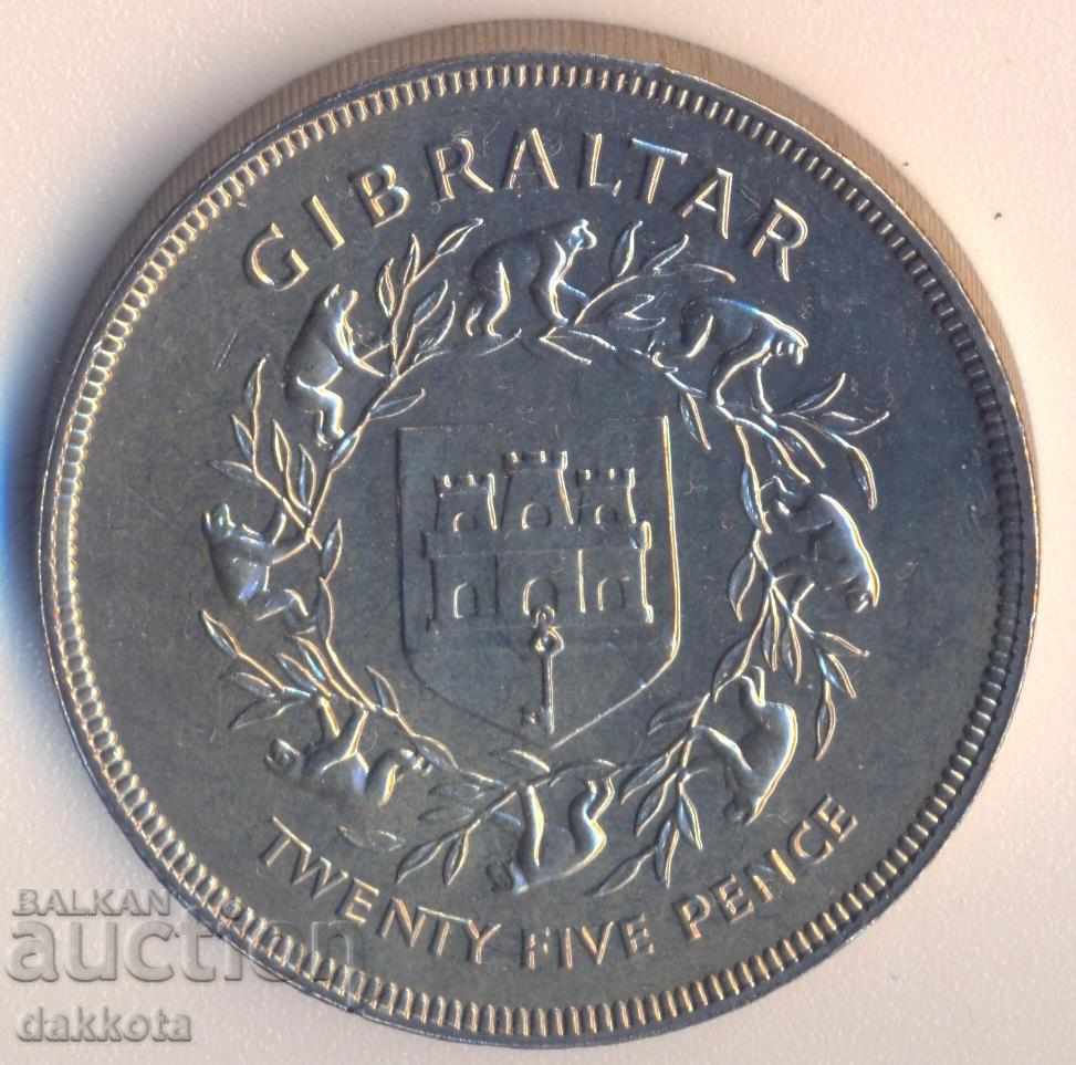Gibraltar 25 pence 1977 28,47 g, 38,61 mm, grosime 3,3 mm