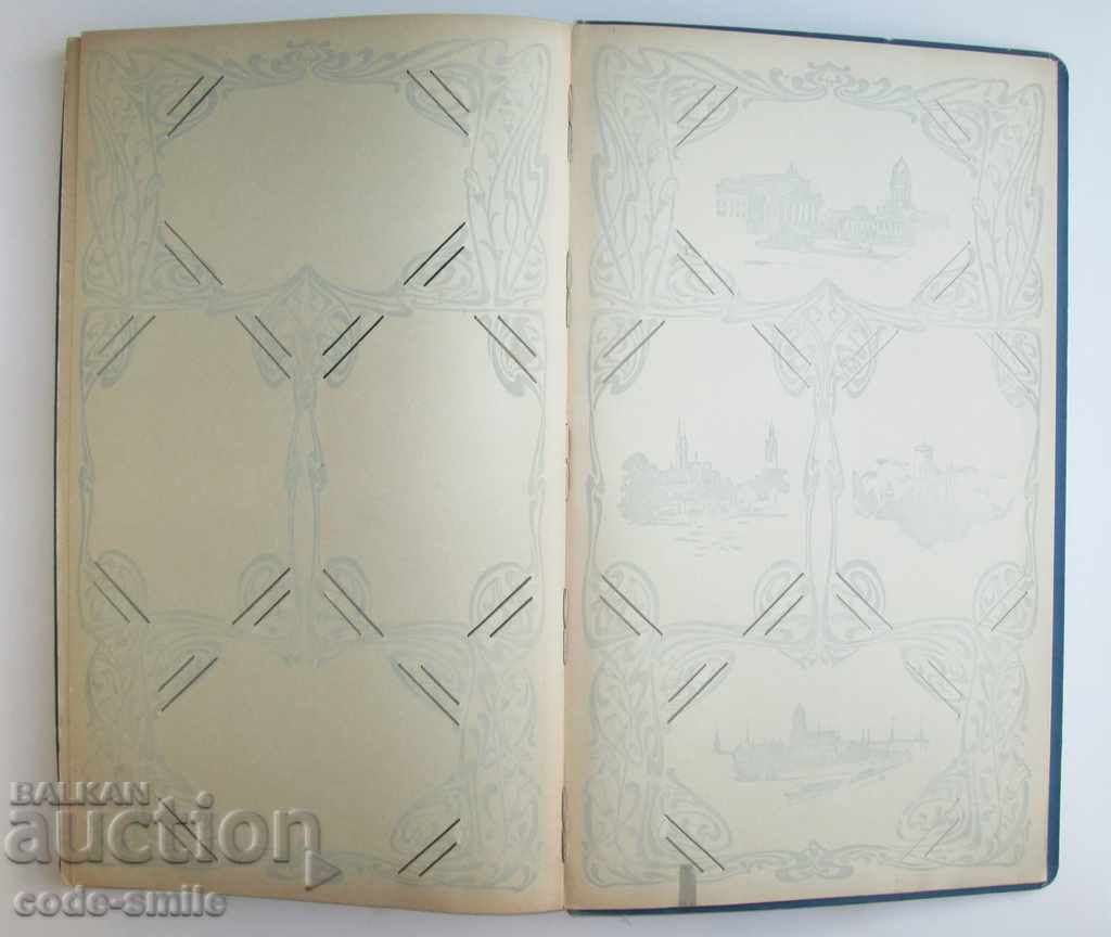 Beautiful old album for cards and photos with rich decoration - 7