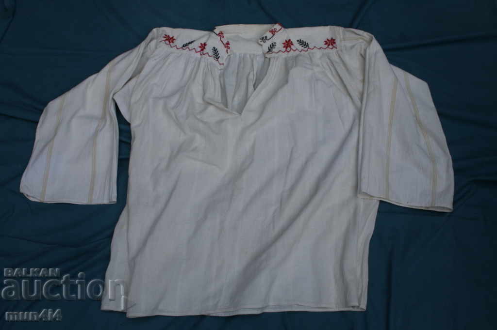 Автентична мъжка риза кенар народна носия шевица везба(185)