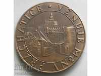 26093 Чехословакия плакет с герба на град Прахатице бронз