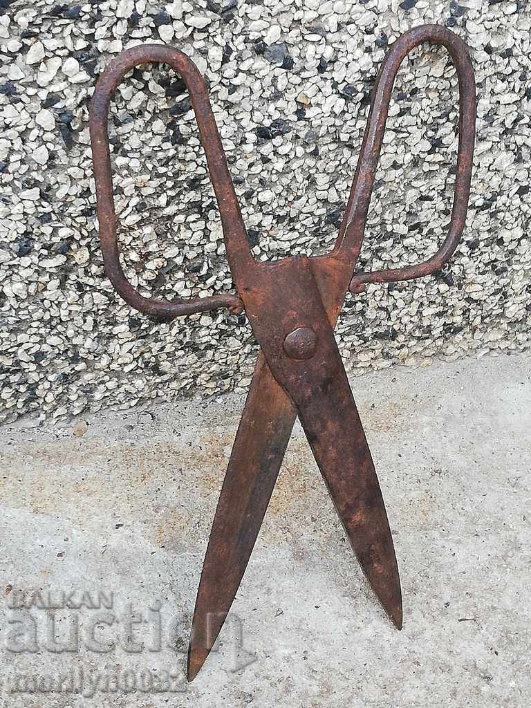 Renaissance forged scissors, wrought iron