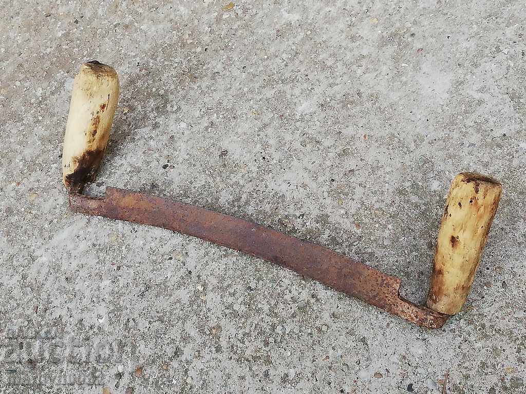 Стар кован рукан инструмент ковано желязо ренде дървения