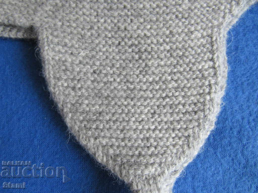Gray child's hat with a bear, 100% organic wool, Mongolia - 6 Gray child's hat with a bear, 100% organic wool, Mongolia - 6