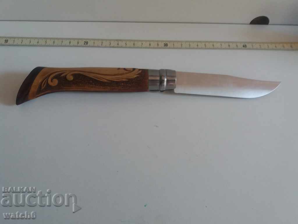 Delivery of An extremely beautiful Opinel knife with a hand-carved handle - Delivery of An extremely beautiful Opinel knife with a hand-carved handle -