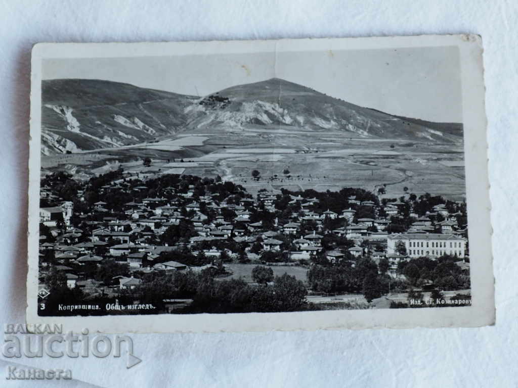 Vedere panoramică Koprivshtitsa Paskov 1936 marca K 243