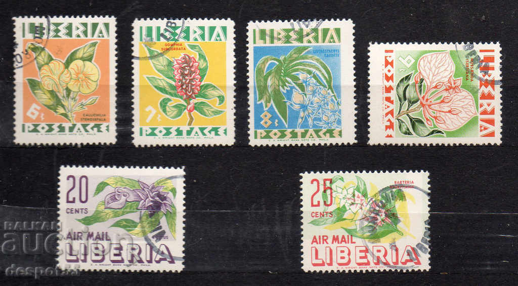 1955. Liberia. Flowers.