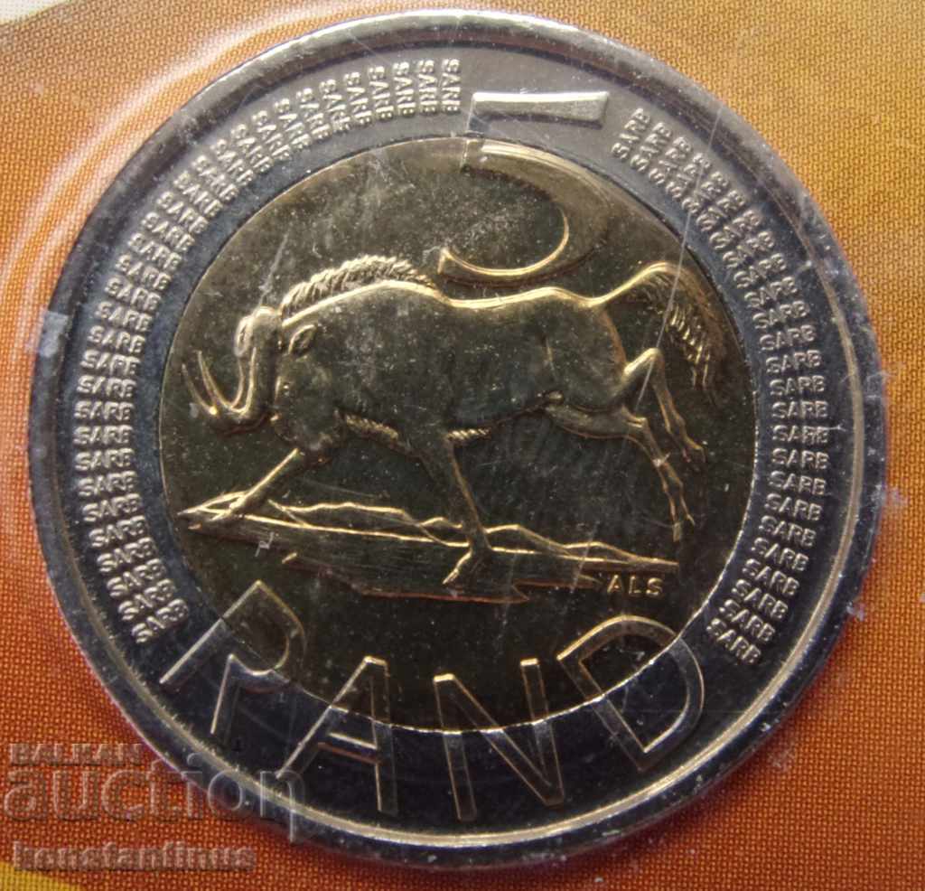 Africa de Sud 5 Rand 2010 + medalie de aur UNC Rare - 6