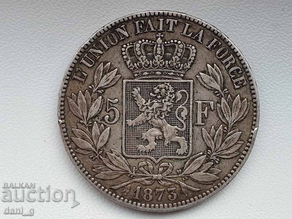 5 fr Βέλγιο 1873 με τιμή € 100.00 | 195.58 BGN 5 fr Βέλγιο 1873 με τιμή € 100.00 | 195.58 BGN