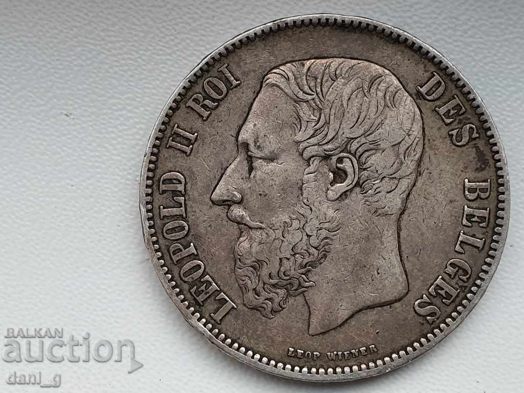 5 fr Βέλγιο 1873 - 5 5 fr Βέλγιο 1873 - 5