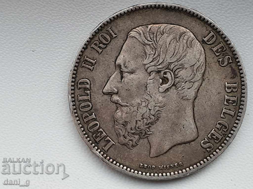 5 fr Belgia 1873 - 6 5 fr Belgia 1873 - 6
