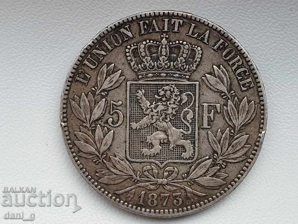5 fr Belgia 1873 5 fr Belgia 1873